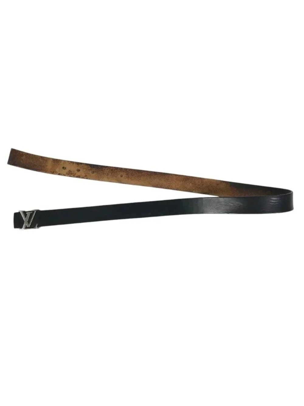 Louis Vuitton Belt Ceinture Initial Leather Black